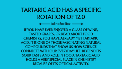 tartaric acid has a specific rotation of 12.0